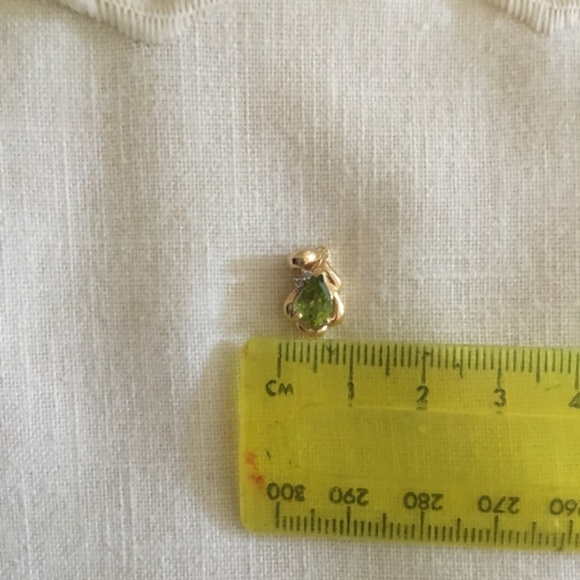 New 14k Peridot Diamond Pendant - Picture 5 of 5